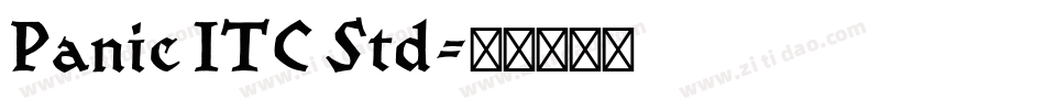 Panic ITC Std字体转换